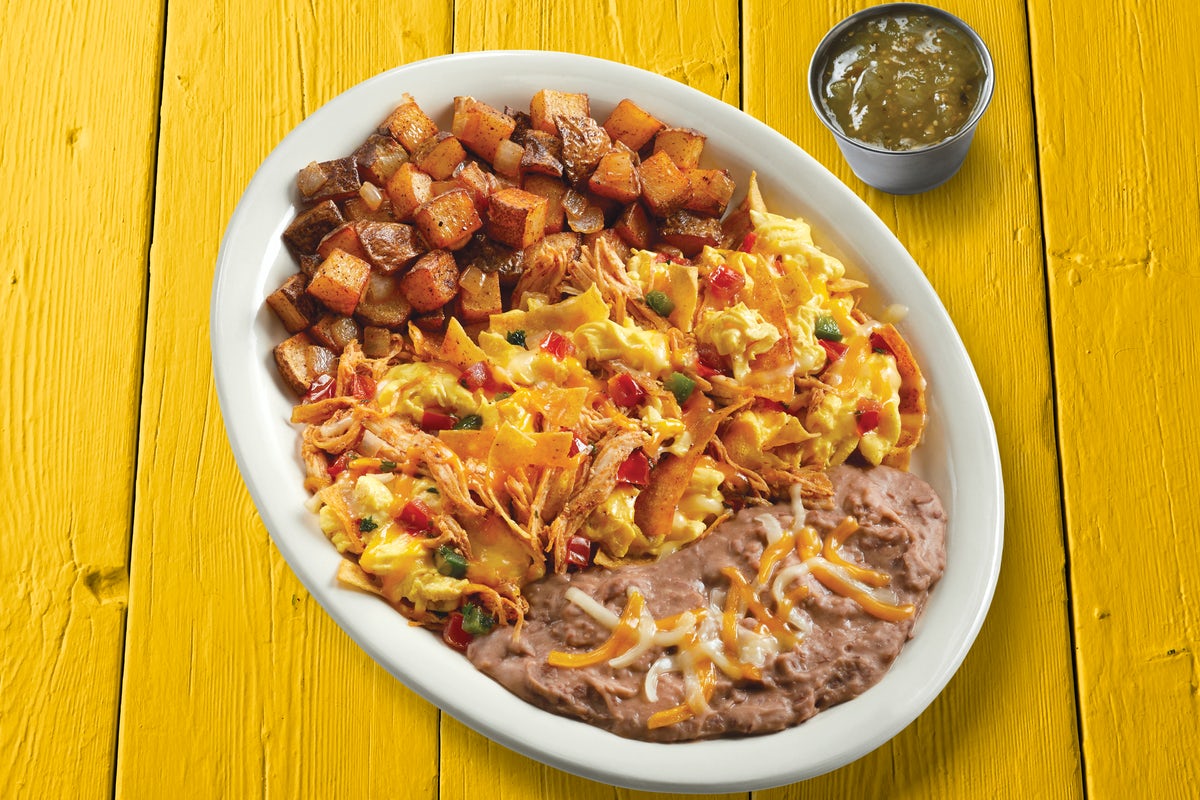 Order Chilaquiles food online from Fuzzy's Taco Shop store, DeSoto on bringmethat.com