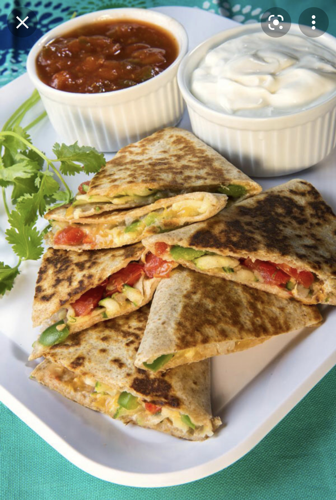 Order Quesadilla food online from Pizza Movers & Calzones store, Washington on bringmethat.com