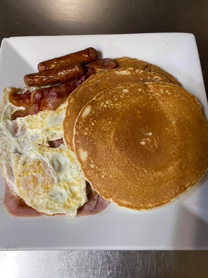 Order Pancake Deluxe - Pancake food online from Emely's Pizza Restaurant store, North Franklin on bringmethat.com