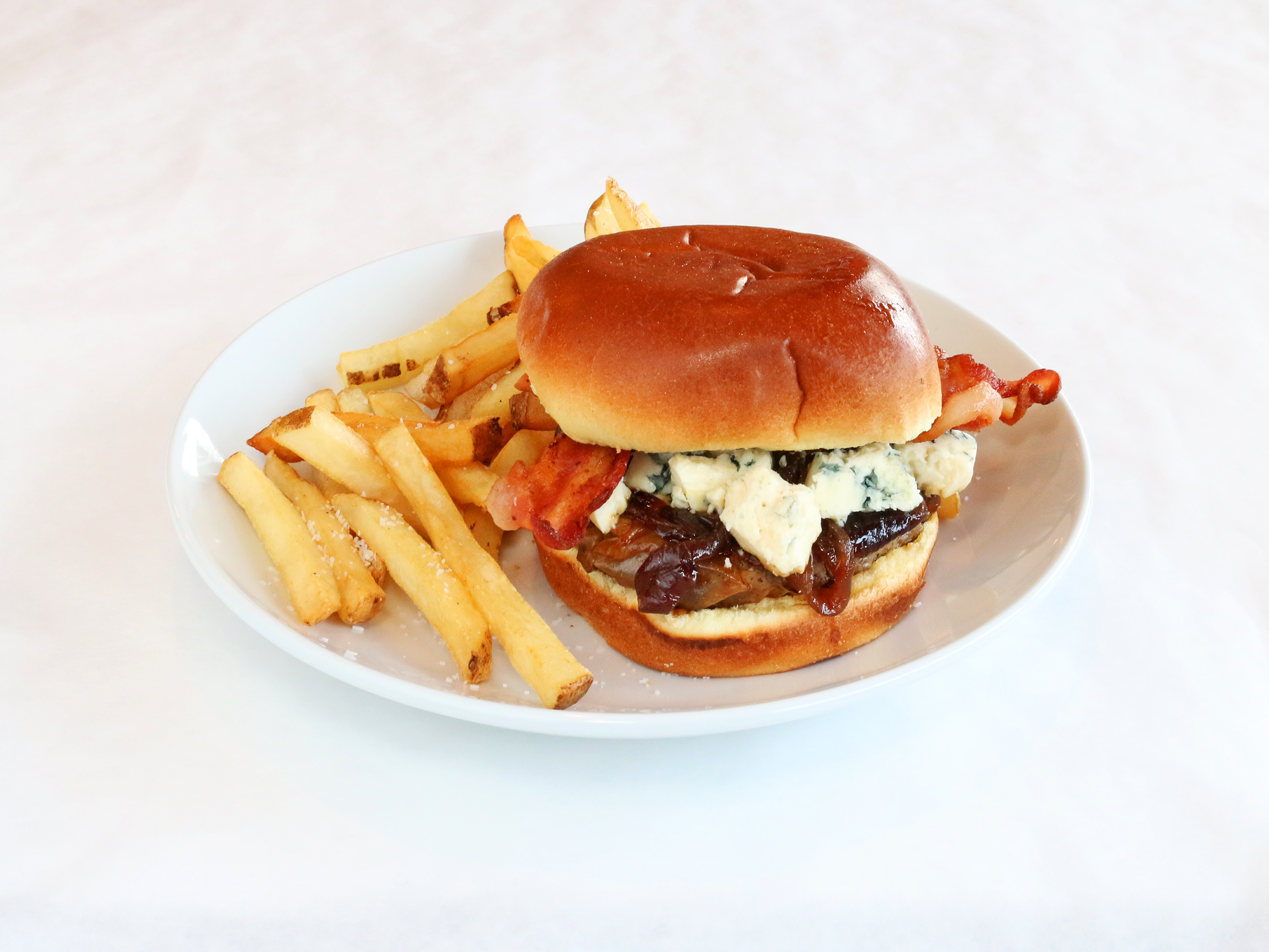 Order Big Bleu Burger food online from La Tasca Tapas Restaurant store, Arlington Heights on bringmethat.com