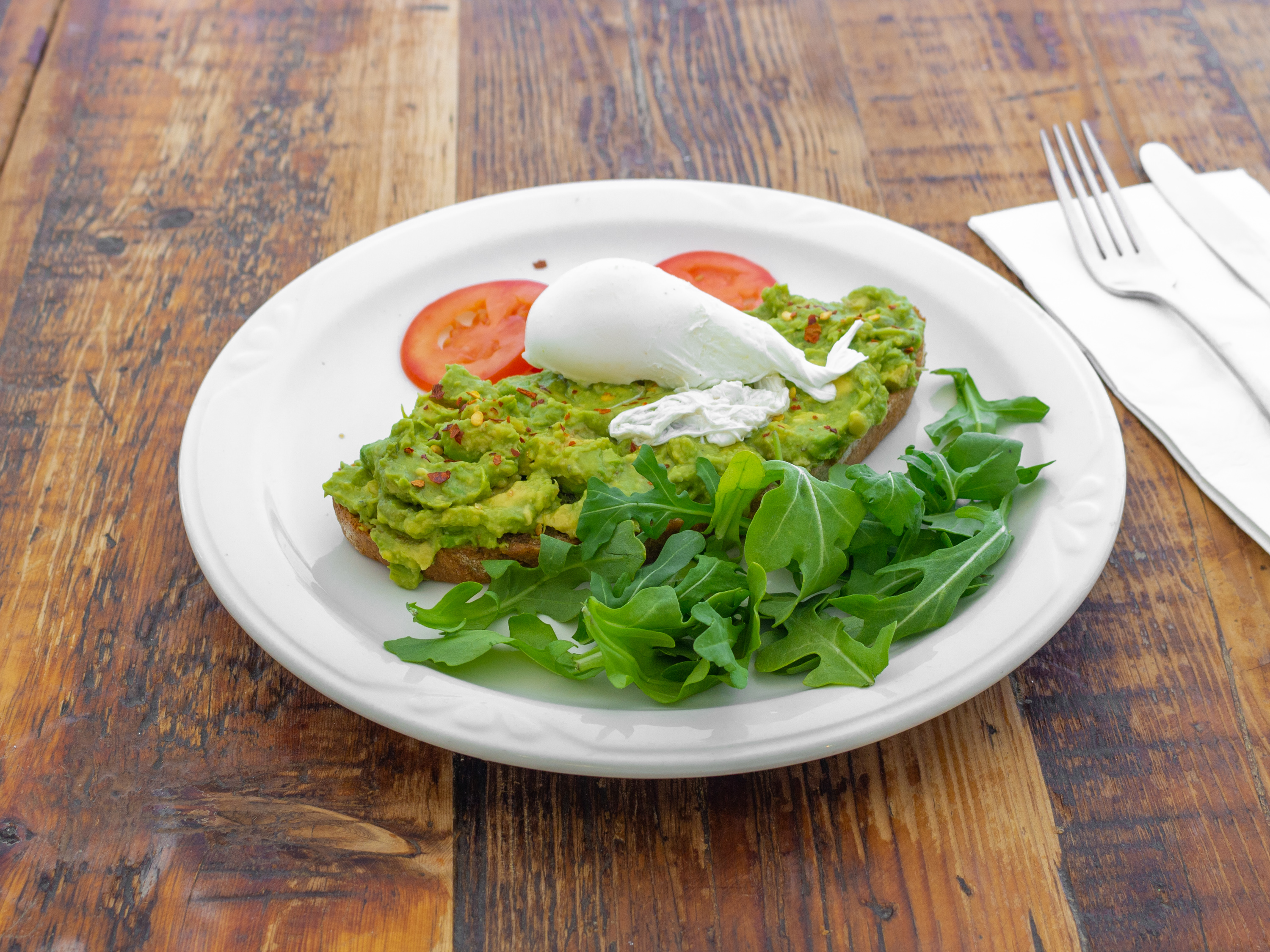 Order Avocado Smash with Poached Egg food online from Patisserie Florentine store, Englewood on bringmethat.com