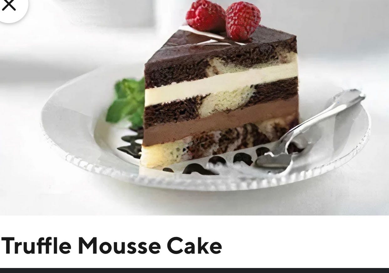 Order Truffle Mousse Cake - Dessert food online from Zeno Italian Grill store, Pembroke on bringmethat.com