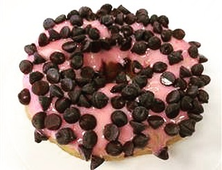 Order Chocolate Strawberry Donut food online from Desert Donuts store, Phoenix on bringmethat.com