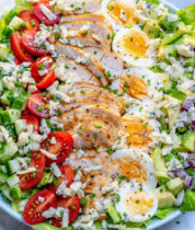 Order Grilled Chicken Cobb Salad food online from Greenburg Salads store, Ardsley on bringmethat.com