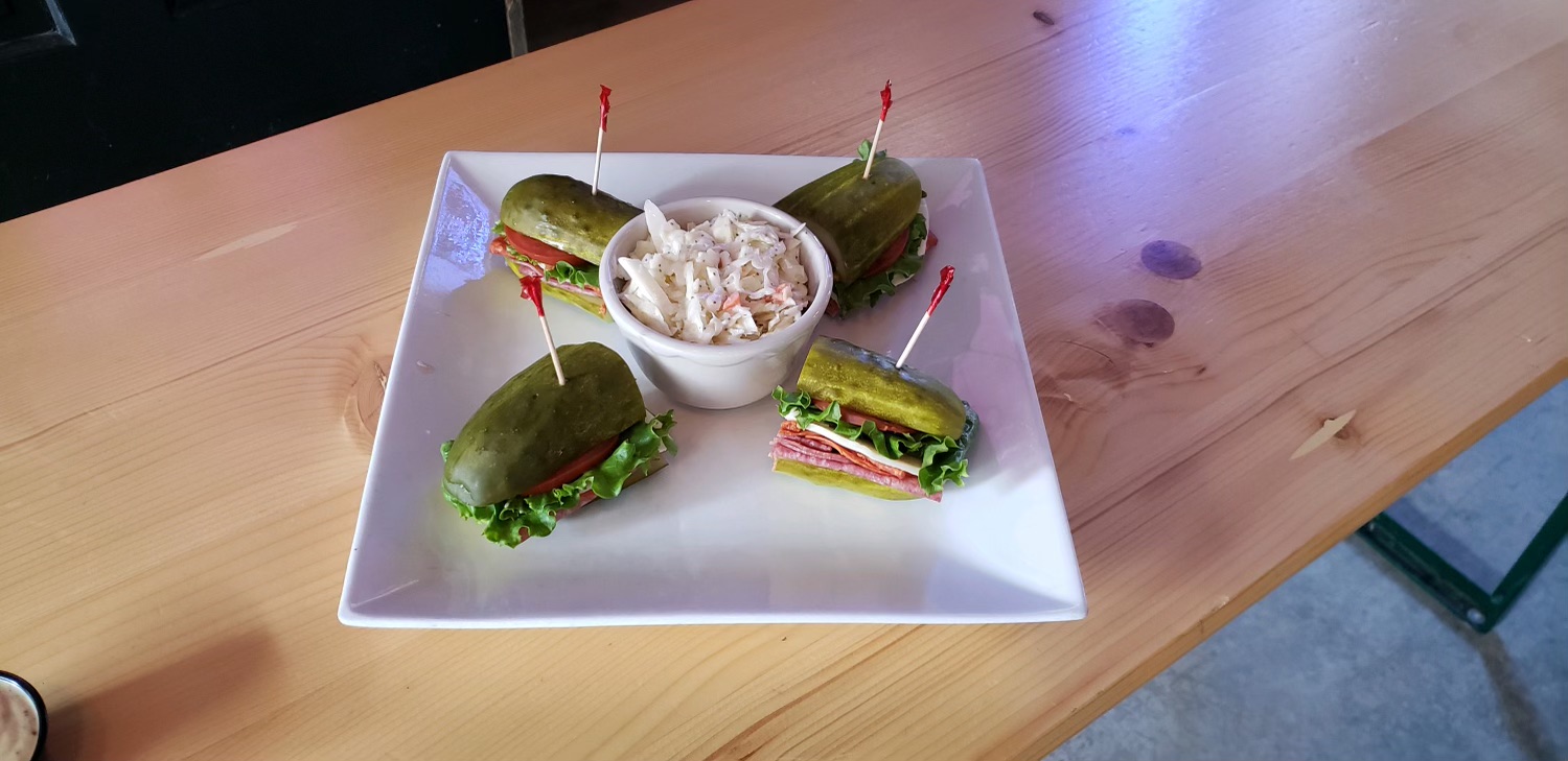 Order Munich Pickle Sub  food online from 18 Hands Ale Haus store, Fond du Lac on bringmethat.com