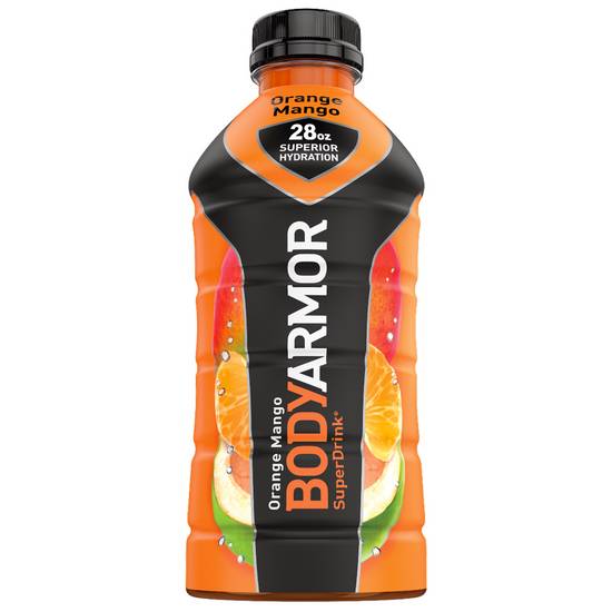 Order BodyArmor Superdrink Electrolyte Sport Drink Orange Mango food online from Deerings Market store, Traverse City on bringmethat.com