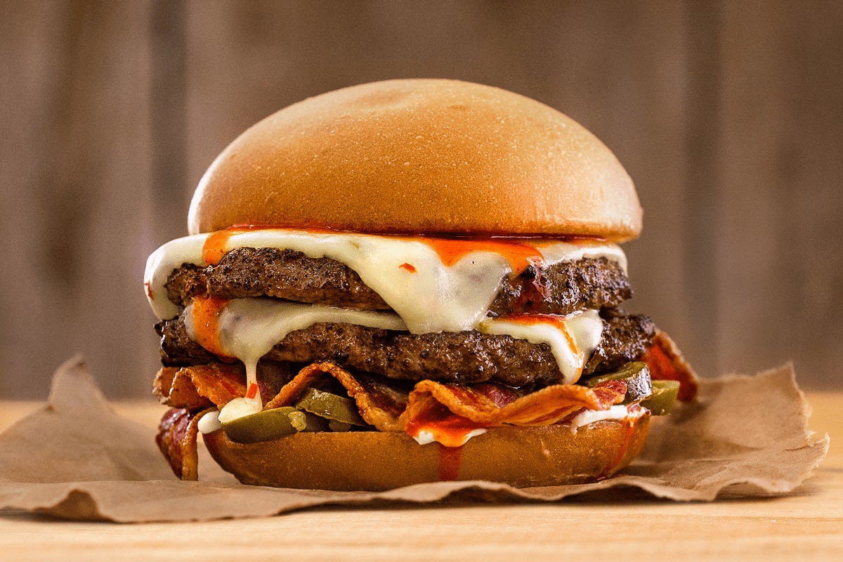 Order Double Diablo food online from MOOYAH Burgers, Fries & Shakes store, Newington on bringmethat.com