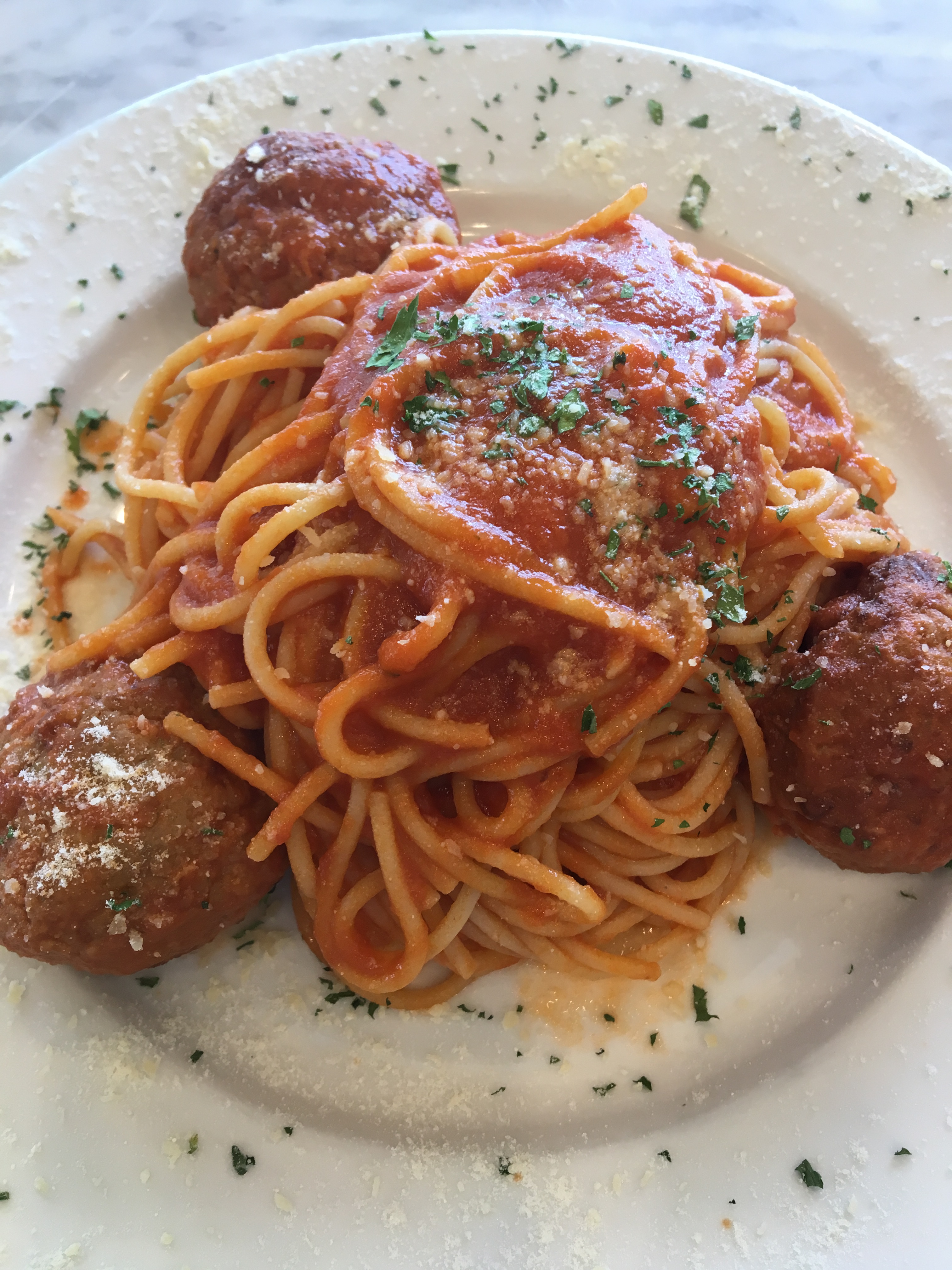 Order Spaghetti &  Meatballs food online from Tonino's Place Pizzeria store, Woodland Hills on bringmethat.com