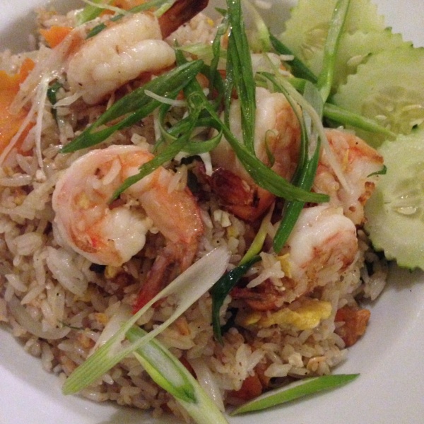 Order Salted Salmon Fried Rice with Shrimp food online from Rice Thai Asian Kitchen store, Chicago on bringmethat.com