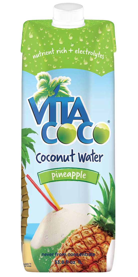 Order Vita Coco Pineapple Coconut Water, 33.8 OZ food online from Cvs store, LANETT on bringmethat.com