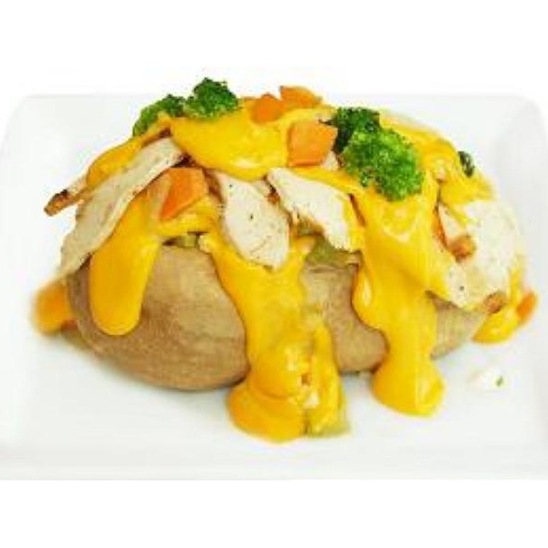 Order 53. Steamed Veggies, Chicken and Cheese Potato food online from Salad farm store, Vernon on bringmethat.com