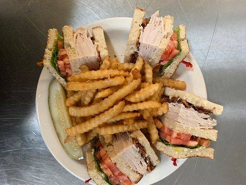 Order Roasted Turkey Club food online from Throwbacks Bar And Grill store, Riverside on bringmethat.com