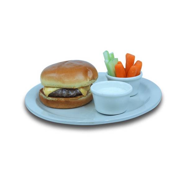 Order Jr Cheeseburger food online from We Pancakes store, Midwest City on bringmethat.com