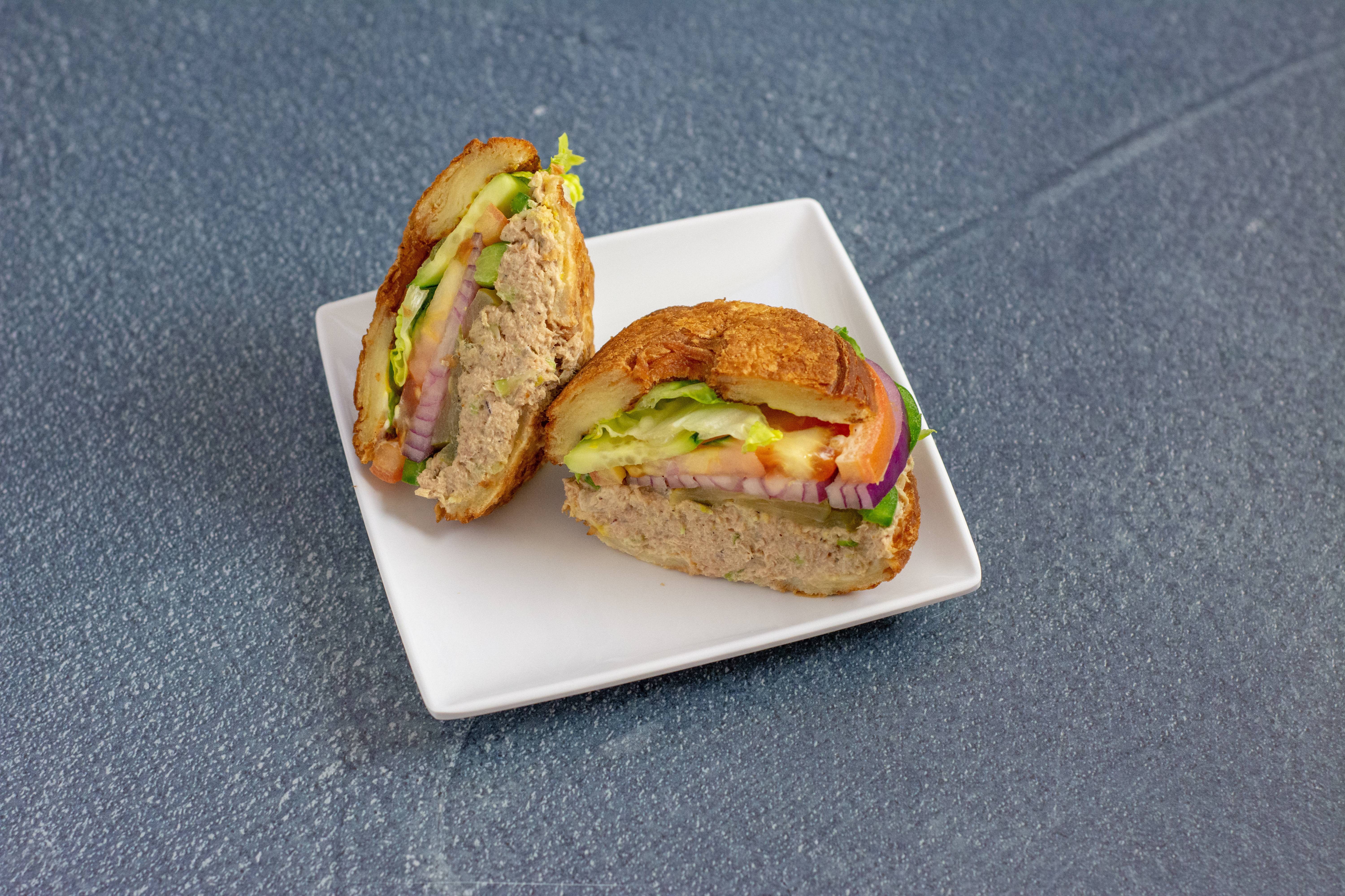 Order Tuna Bagel Sandwich food online from Dk Secret Sandwich Shop store, Santa Monica on bringmethat.com