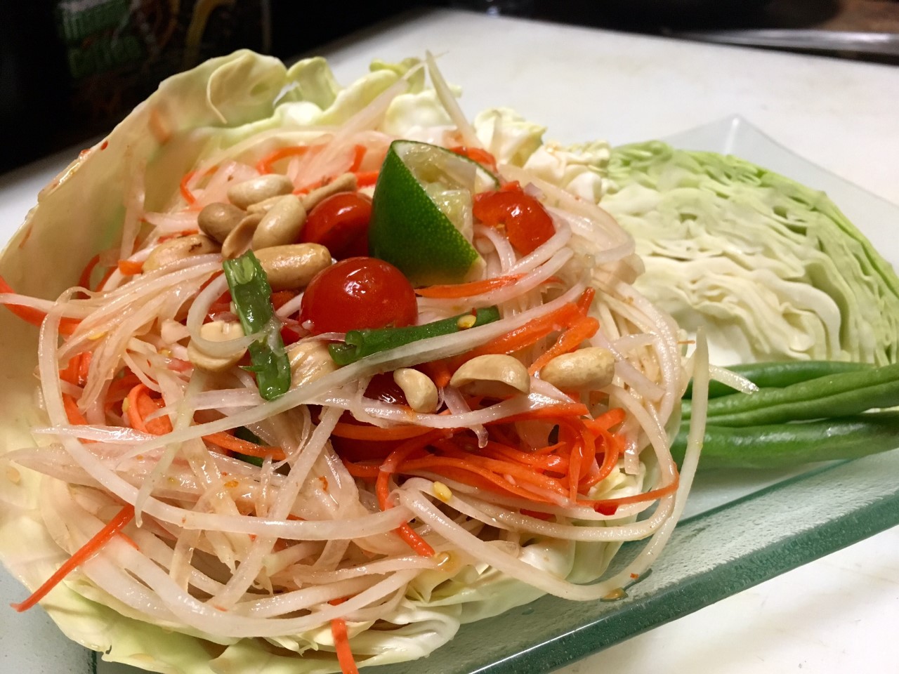 Order Green Papaya Salad food online from The Patio Fine Thai Cuisine store, Seattle on bringmethat.com