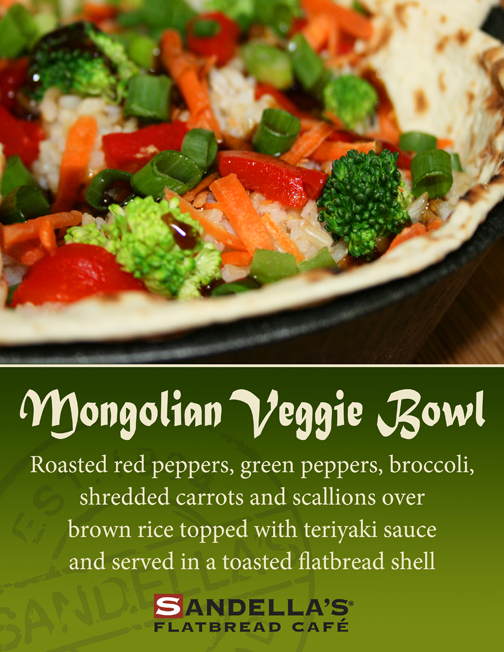 Order Mongolian Veggie Bowl food online from Sandella Flatbread Cafe store, Washington on bringmethat.com