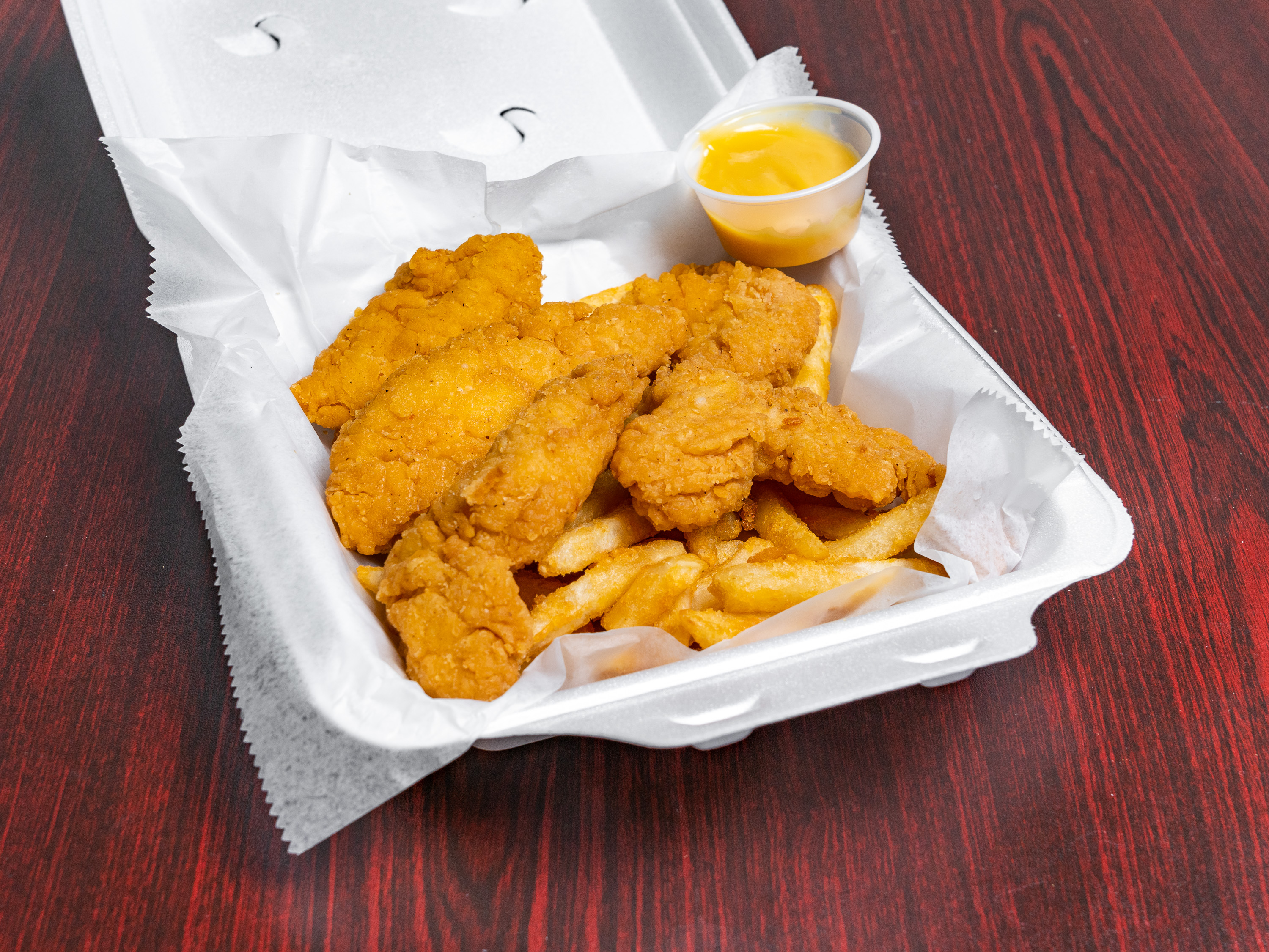 Order 5 Pieces Chicken Strips with Crispy Fries Combo food online from Pizza Bolis store, Dumfries on bringmethat.com