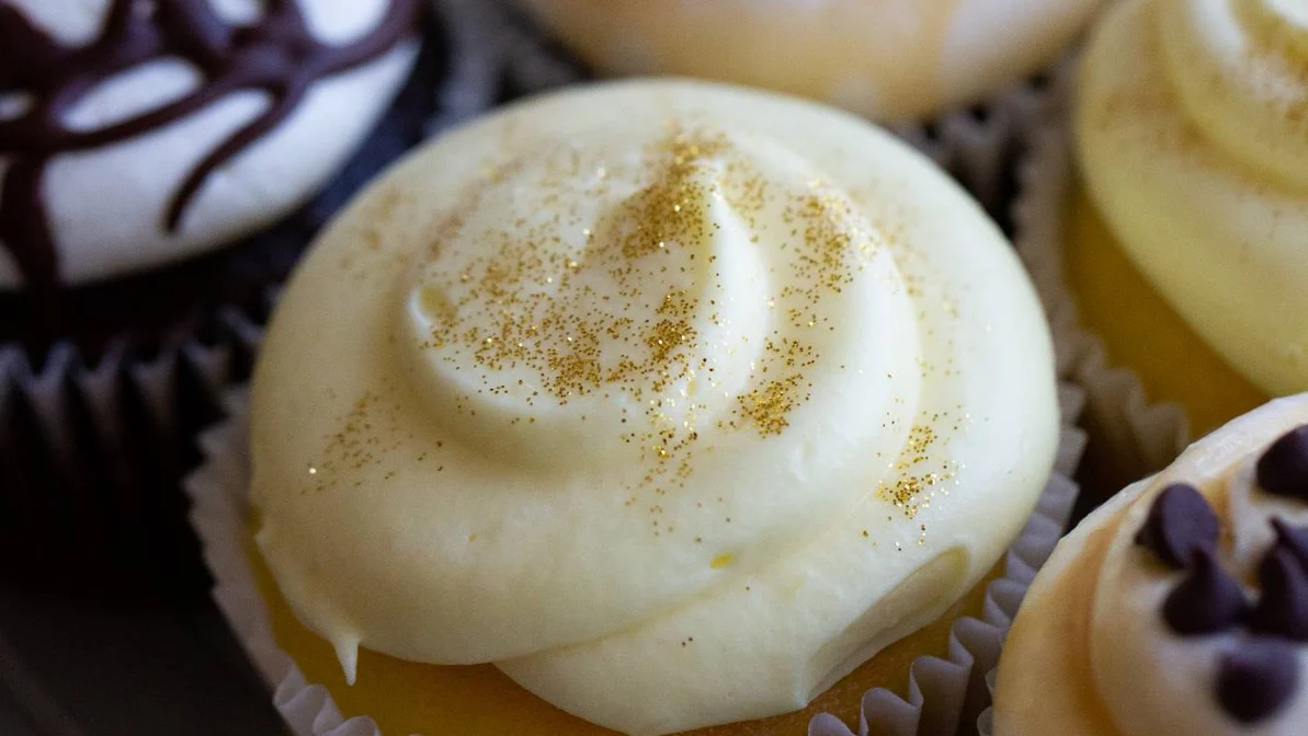 Order Lemon Gold Cupcake food online from Ava Roasteria store, Beaverton on bringmethat.com