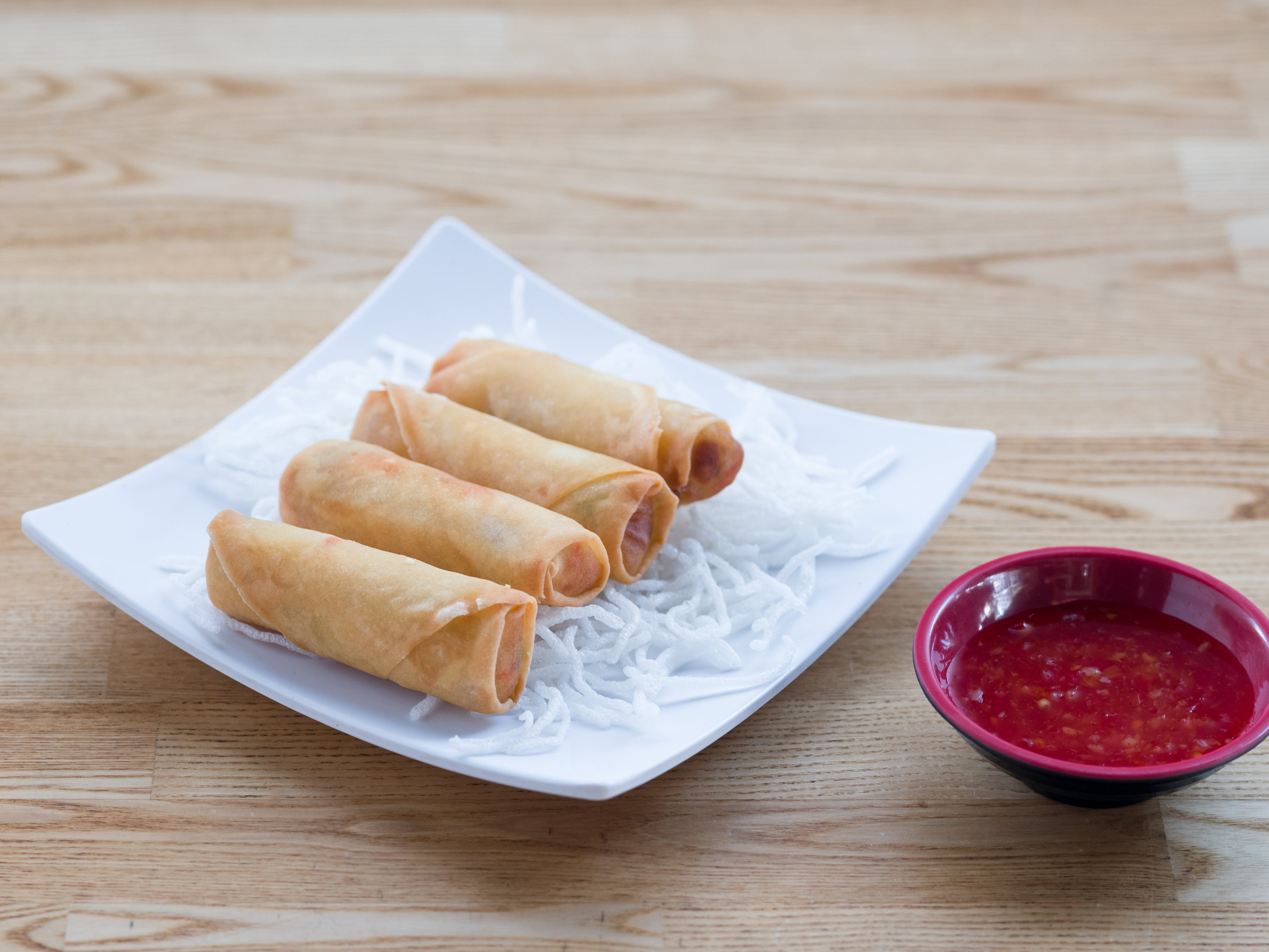 Order Fried Vegetable Spring Rolls -4pcs- food online from Roll Call store, Los Angeles on bringmethat.com