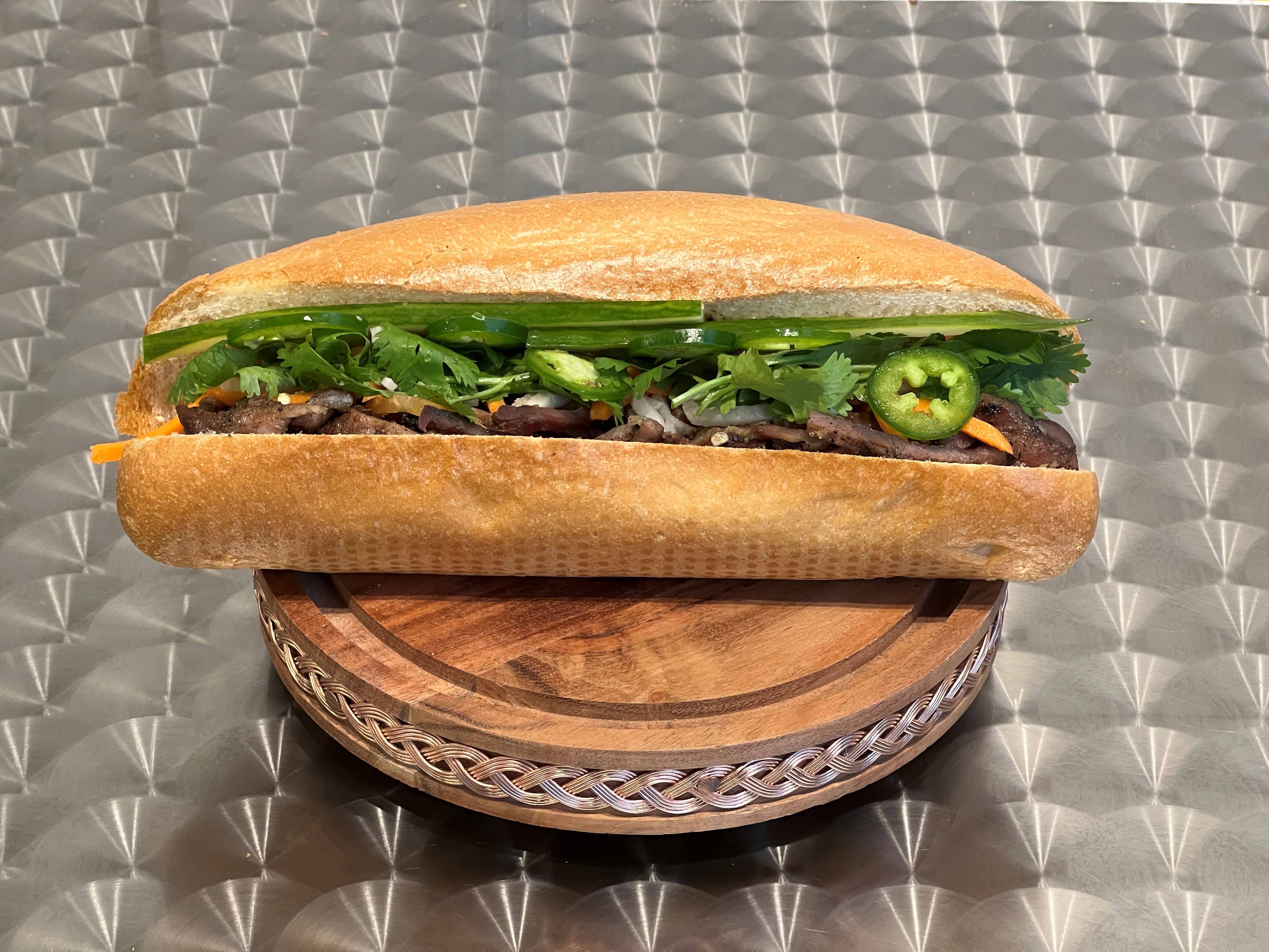 Order 9. Heo Nướng (Grilled Pork) food online from Banh Mi 47 store, Albany on bringmethat.com