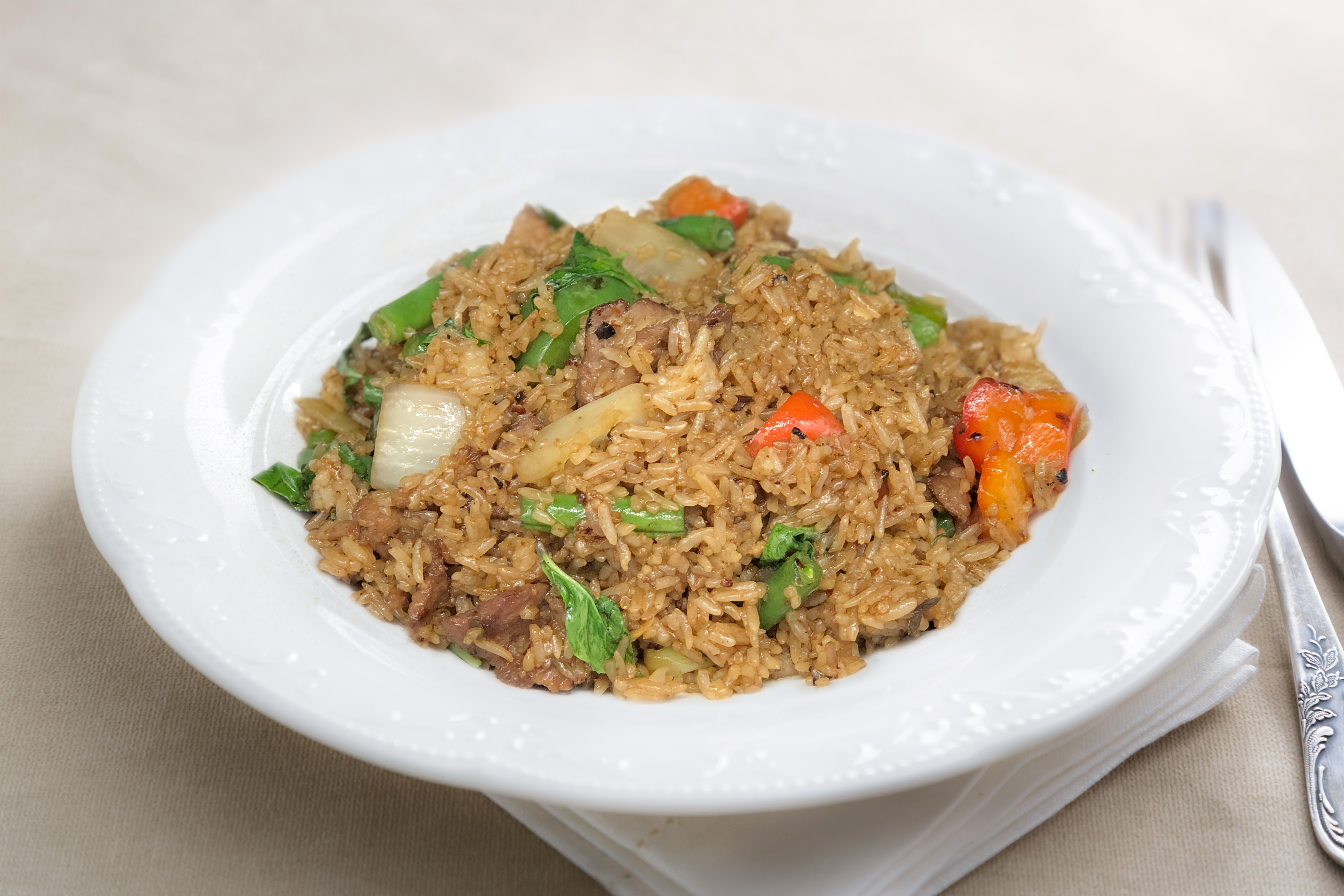 Order Spicy Thai Fried Rice food online from Ubon Thai Kitchen store, Torrance on bringmethat.com