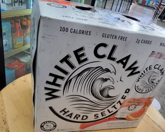 Order White CLAW Ruby grapefruit  6pk. 12oz. CANS  food online from Hub Market & Deli store, San Diego on bringmethat.com