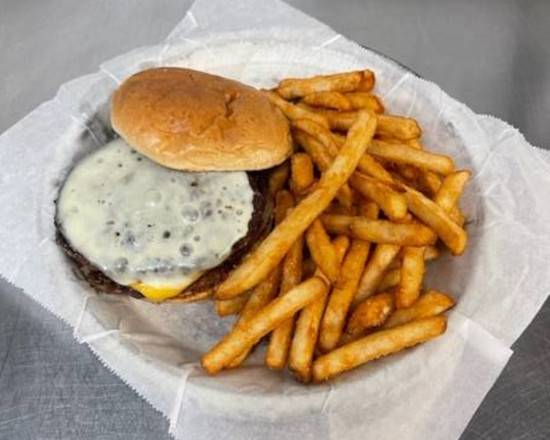 Order Double Cheese Burger food online from Friends American Grill store, Jefferson on bringmethat.com