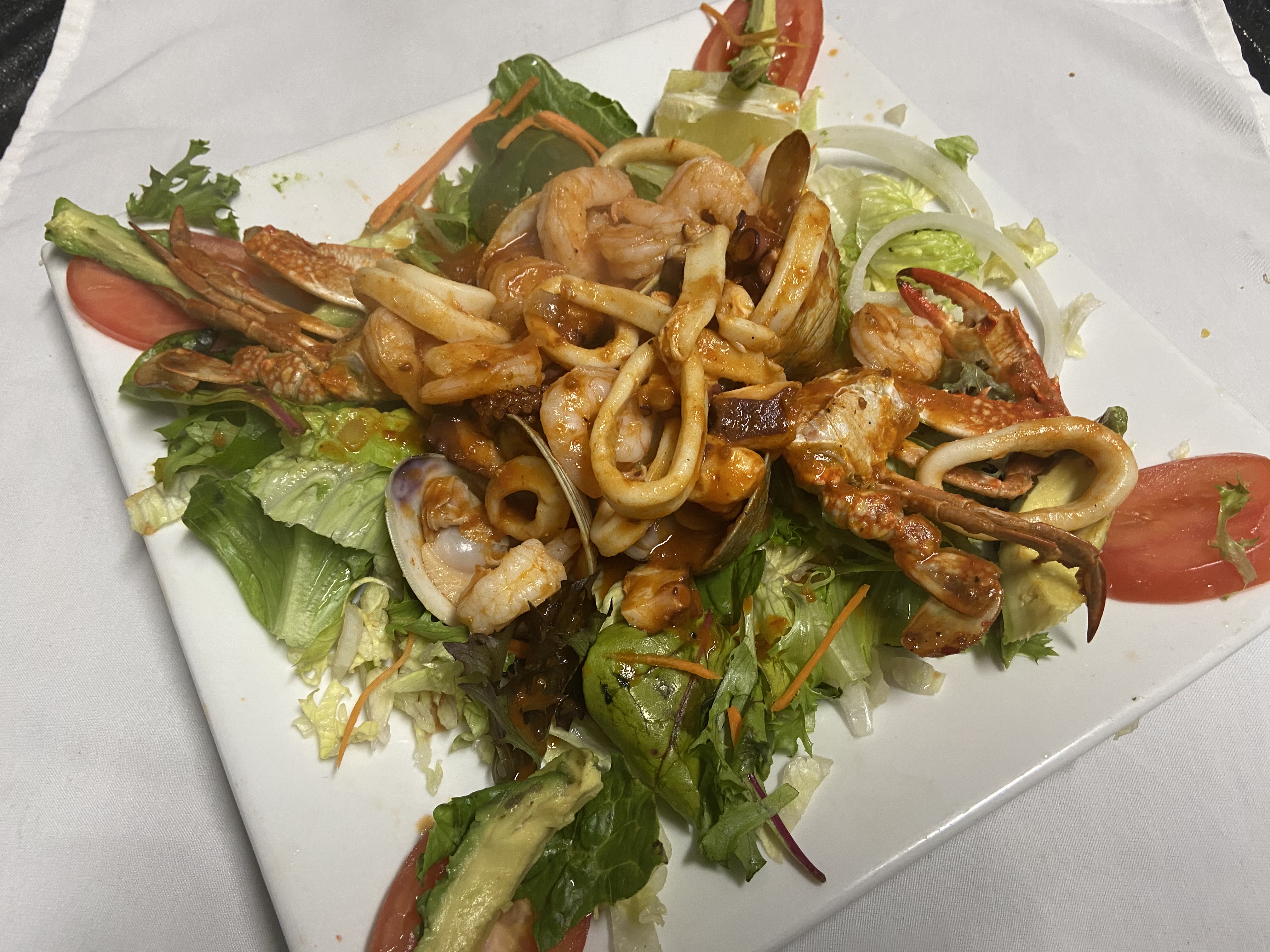 Order Seafood Salad food online from Little Mexican Cafe store, New Rochelle on bringmethat.com