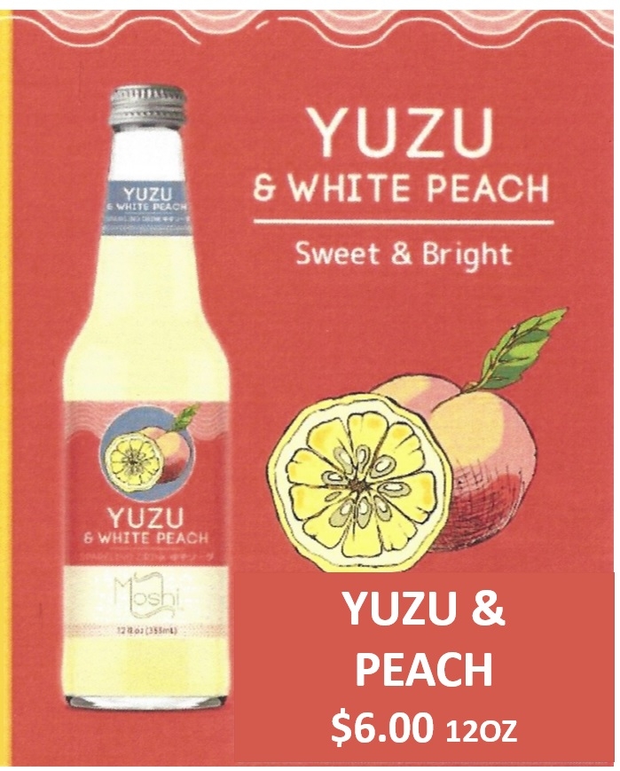 Order Yuzu & White Peach Soda 355ml food online from Nojo Ramen store, San Francisco on bringmethat.com