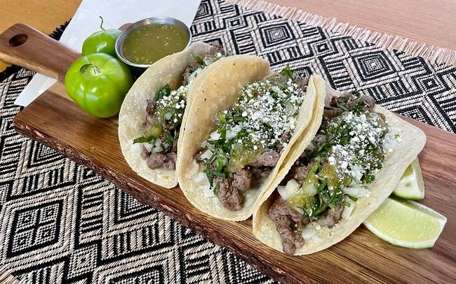 Order Angus Steak Tacos food online from Taco Bout It store, North Plainfield on bringmethat.com