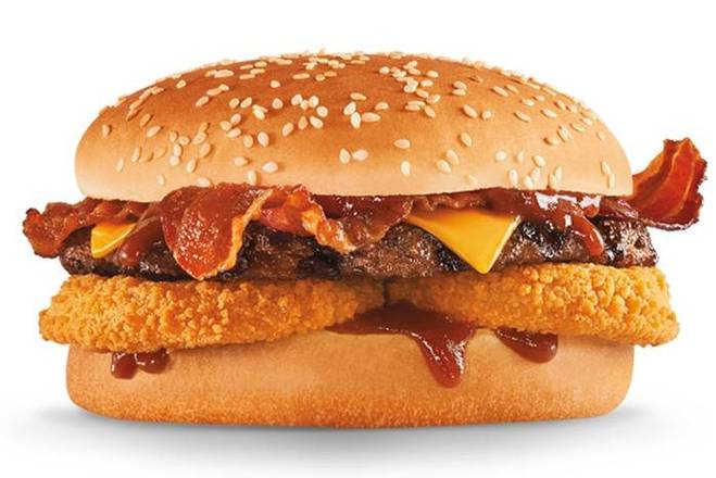 Order Western Bacon Cheeseburger food online from Carl Jr. store, Atwater on bringmethat.com