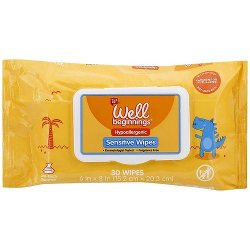 Order Well Beginnings Baby Wipes Fragrance Free - 30.0 ea food online from Walgreens store, GEORGETOWN on bringmethat.com