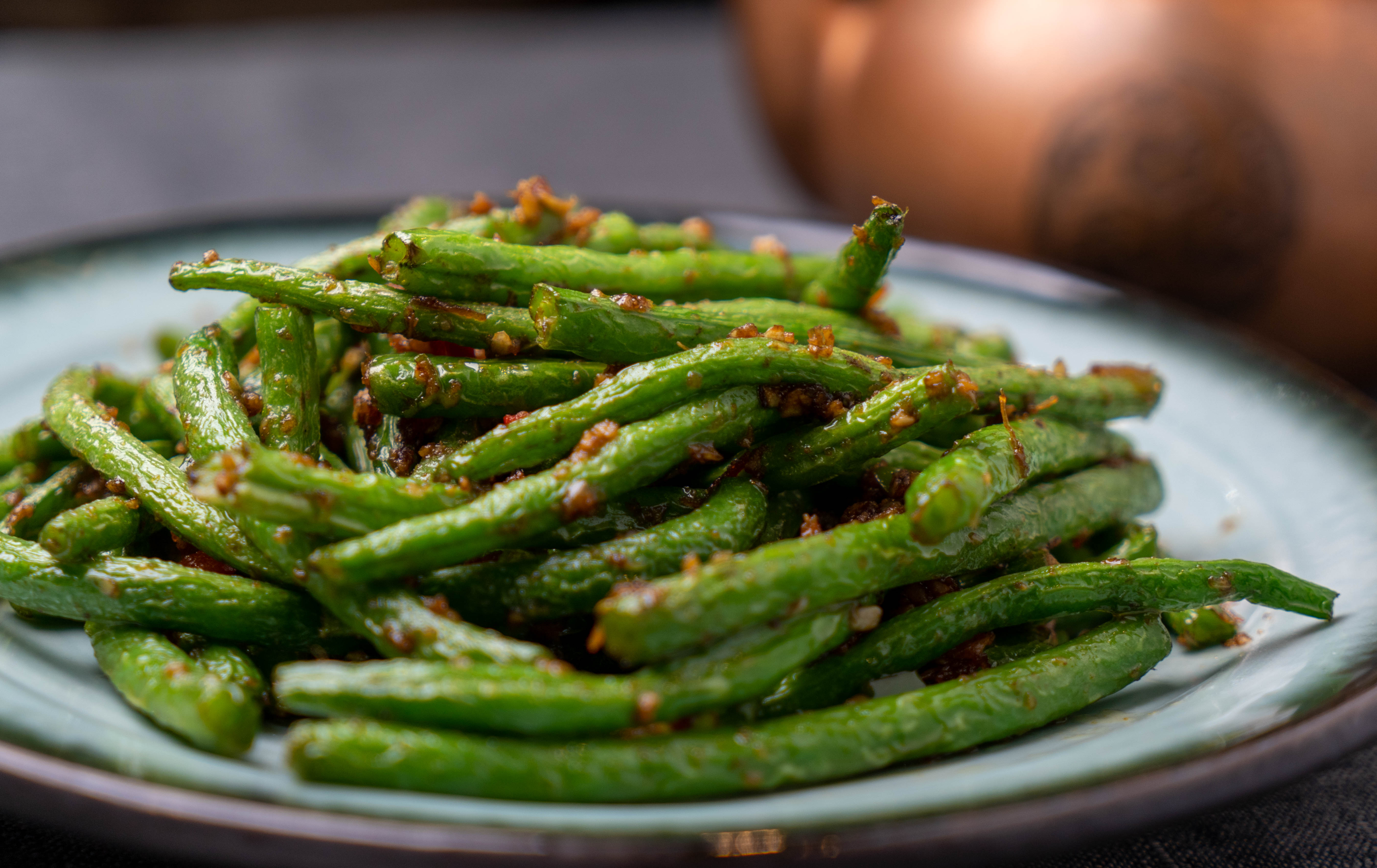 Order String Beans with XO Sauce X0 food online from Osmanthus Dim Sum Lounge store, San Francisco on bringmethat.com