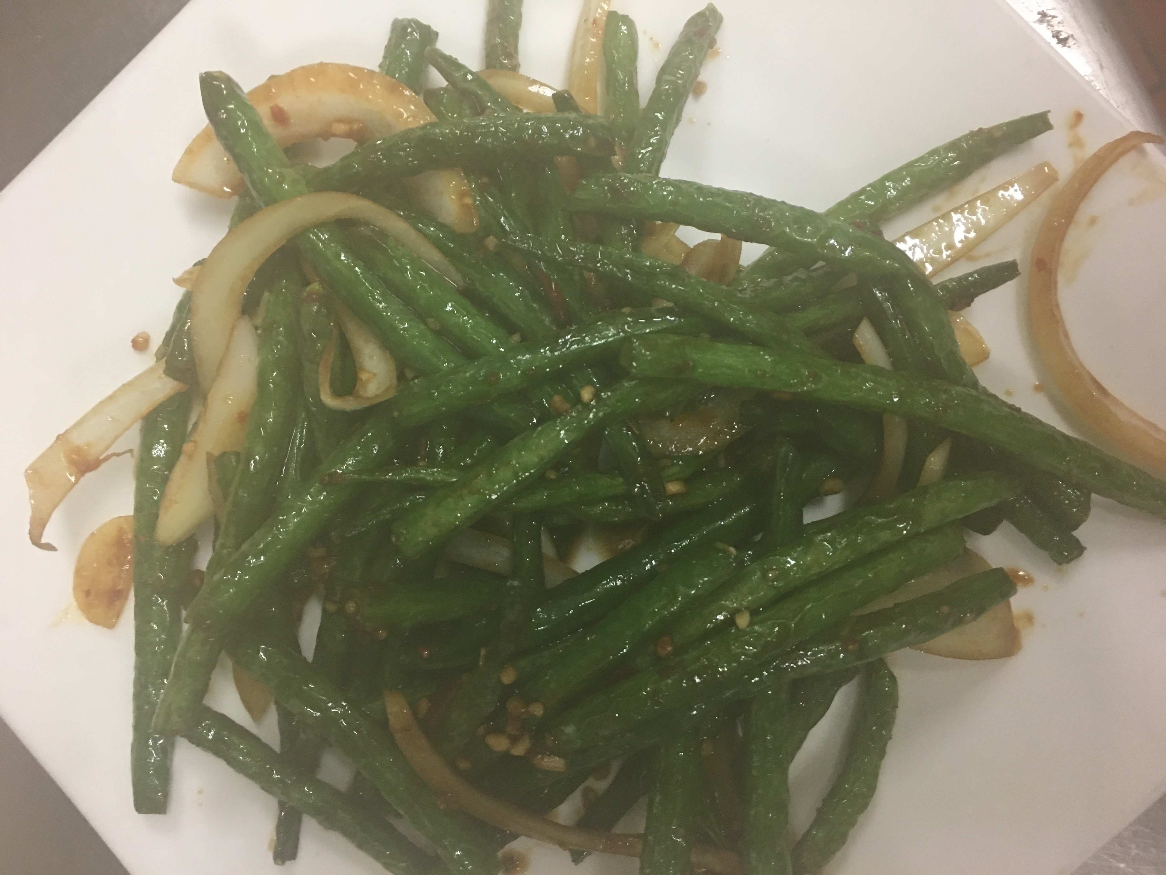 Order Garlic and Spicy Green Beans food online from East N West Chinese Cuisine store, Stockton on bringmethat.com