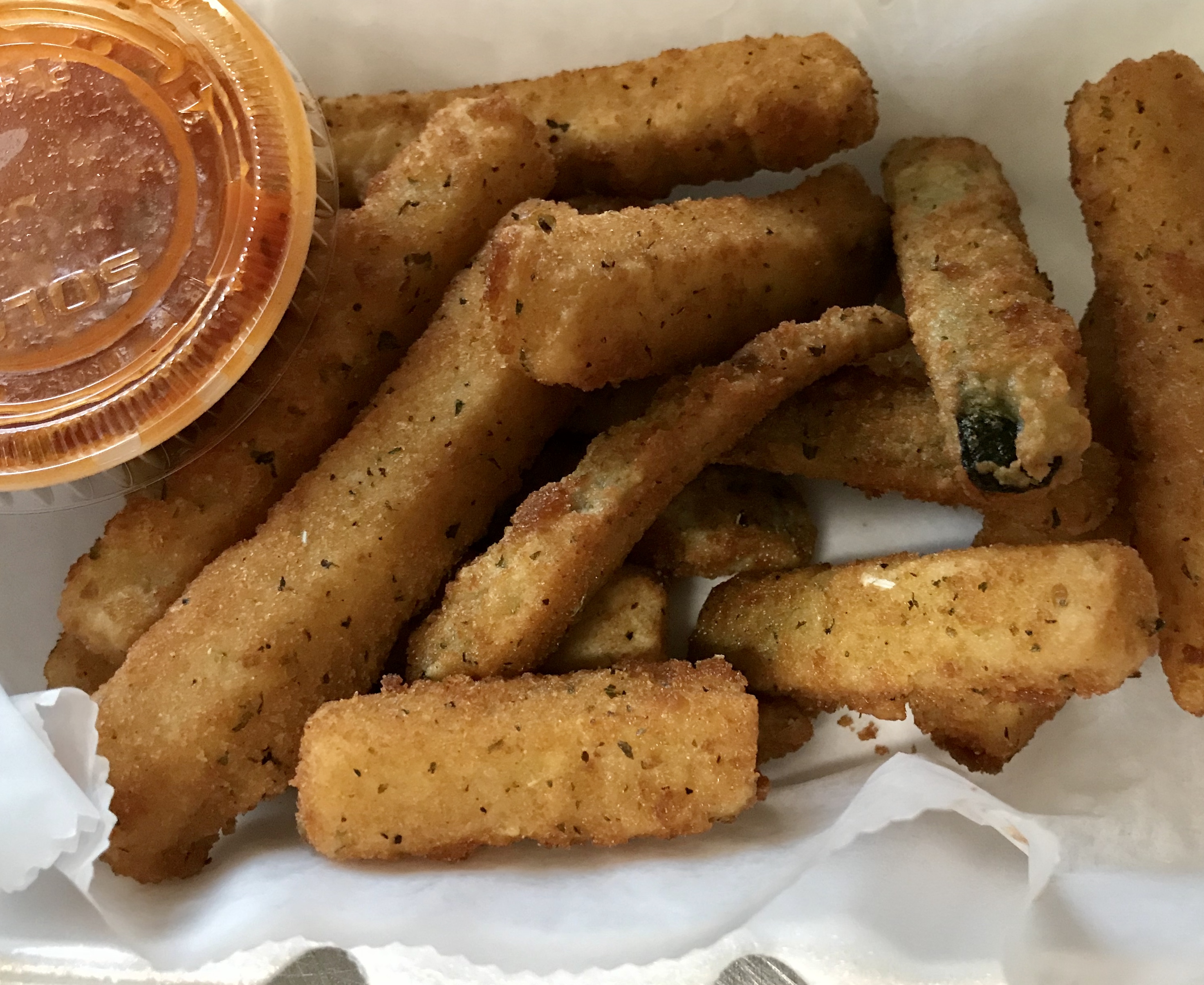 Order Zucchini Fries food online from Baco's Pizza store, Enfield on bringmethat.com