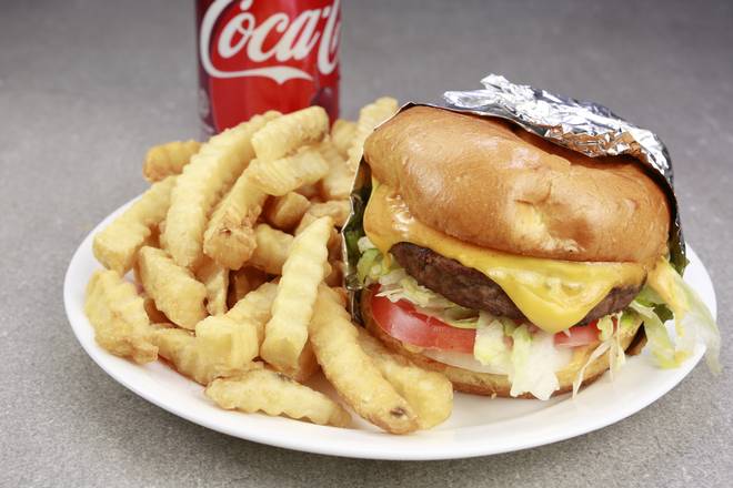 Order Cheese Burger Combo food online from Amazing Wings store, Stone Mountain on bringmethat.com