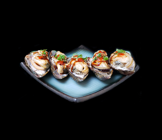 Order Baked Green Mussels food online from Hamachi Sushi Express store, La Habra on bringmethat.com