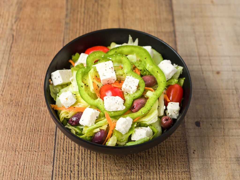 Order 3. Greek Salad food online from Wrap-n-run store, New York on bringmethat.com