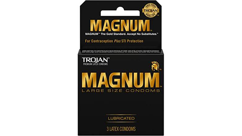 Order Trojan Magnum Lubricated Condoms 3 Count food online from Trumbull Mobil store, Trumbull on bringmethat.com