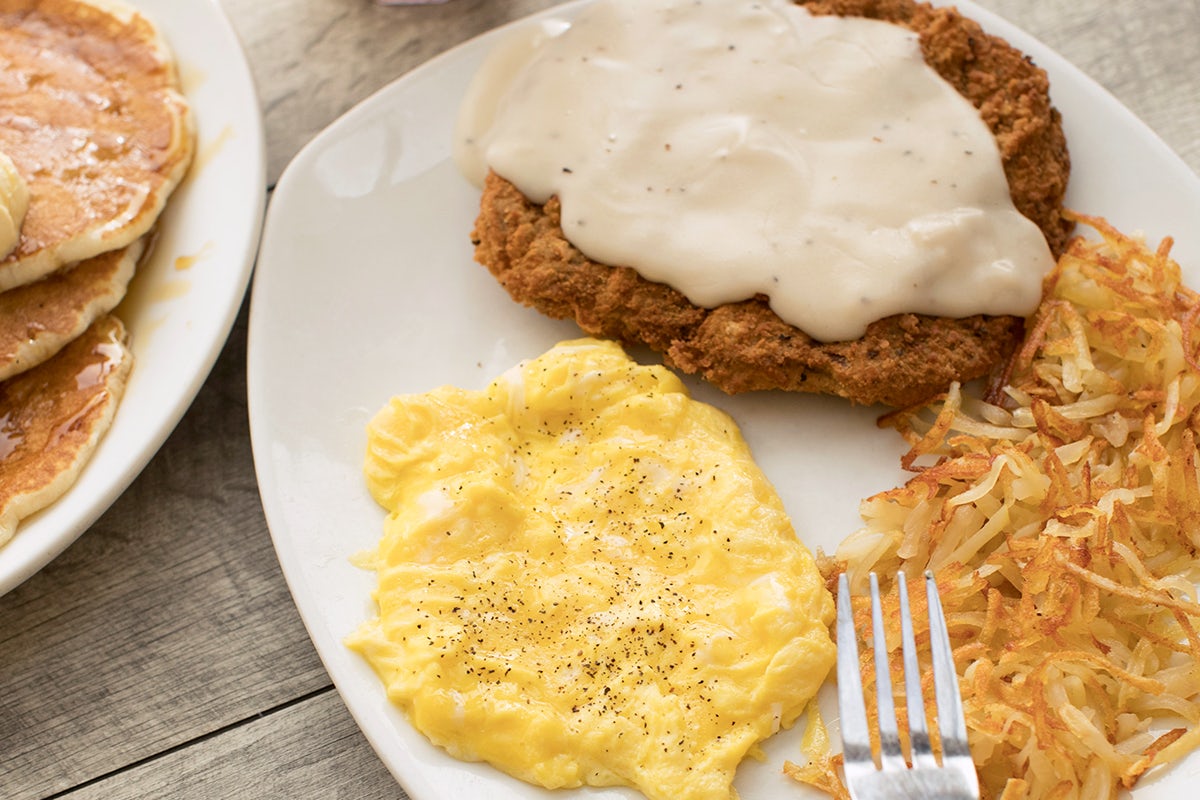Order Country Fried Steak & Eggs food online from Bakery by Perkins store, Minnetonka on bringmethat.com