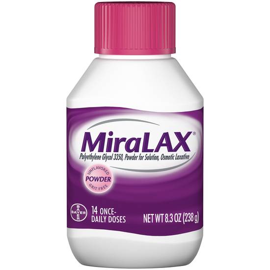 Order MiraLAX Unflavored Powder Laxative (8.3 oz) food online from Rite Aid store, MILFORD on bringmethat.com