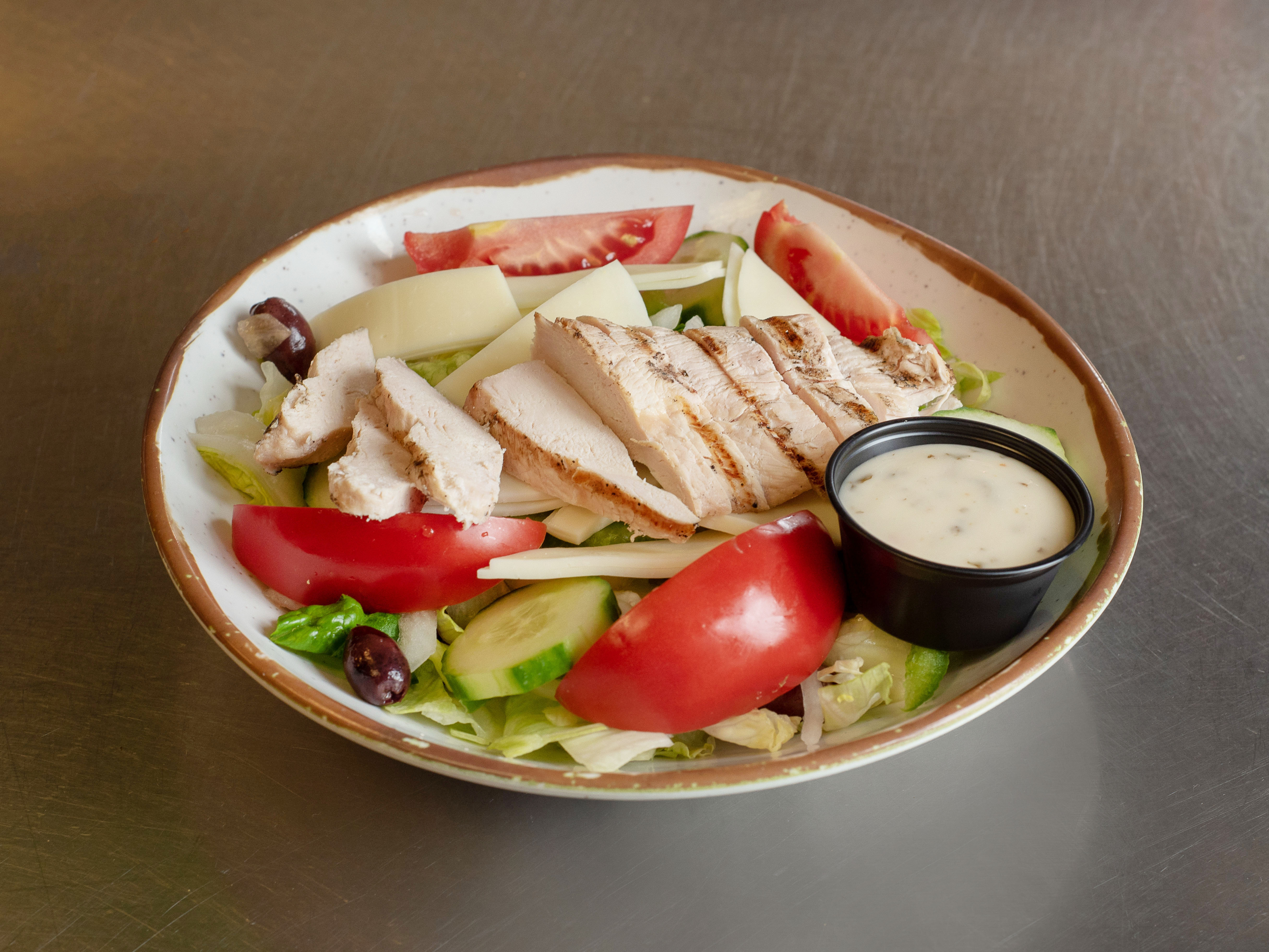 Order Grilled Chicken Salad food online from Willows Pizza & Restaurant store, South Portland on bringmethat.com