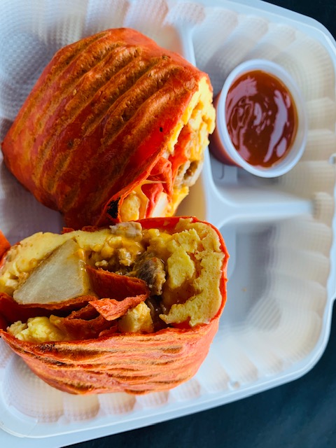 Order Bombshell Breakfast Burrito food online from Killer Wings store, San Diego on bringmethat.com
