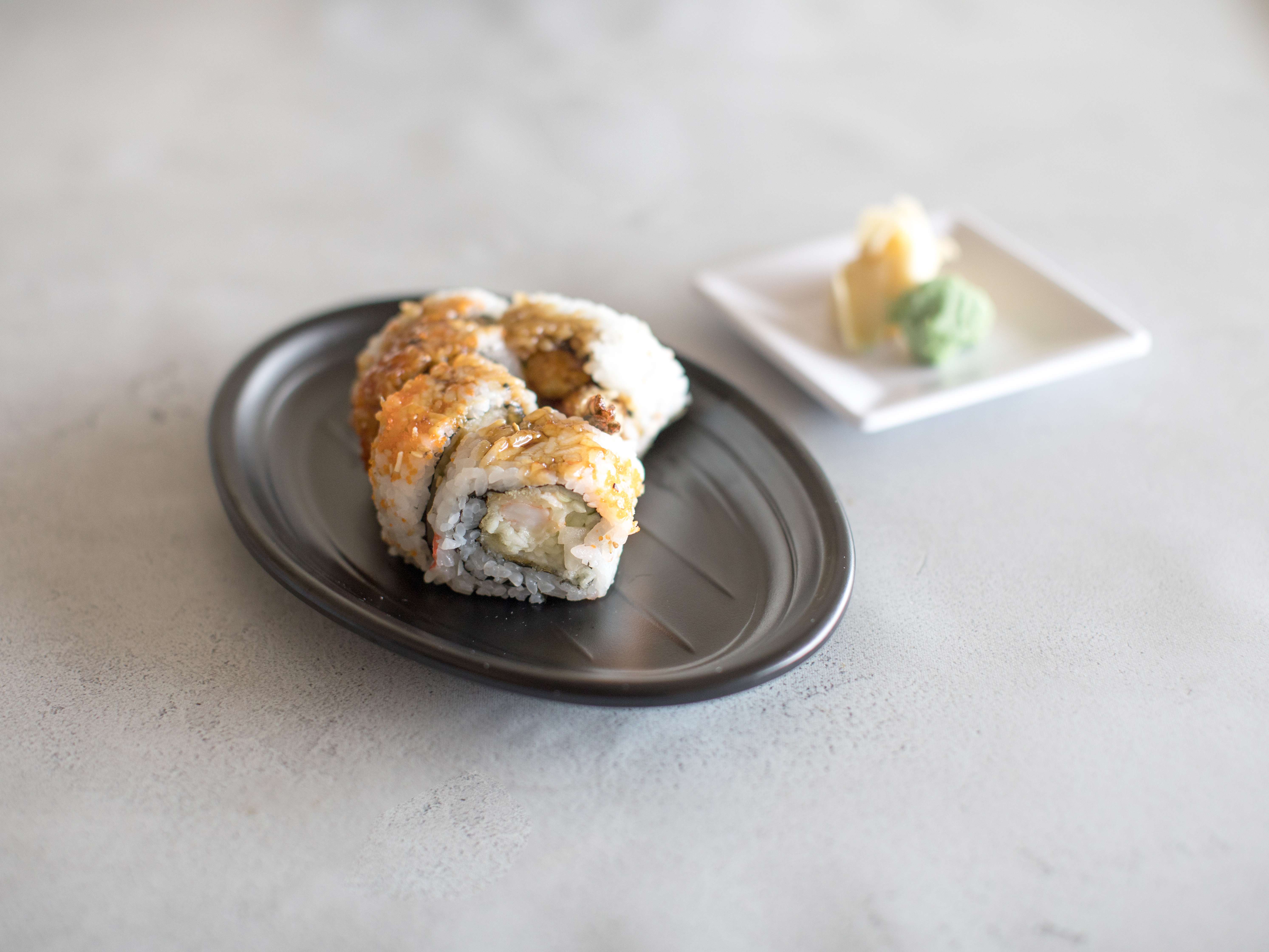 Order C34. Shrimp Tempura Roll food online from Miyabi Sushi store, Richmond on bringmethat.com
