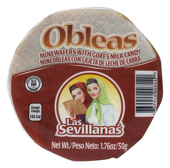 Order Las Sevillanas · Obleas Mini Wafers with Goats Milk Candy (1.8 oz) food online from Mesa Liquor store, Mesa on bringmethat.com