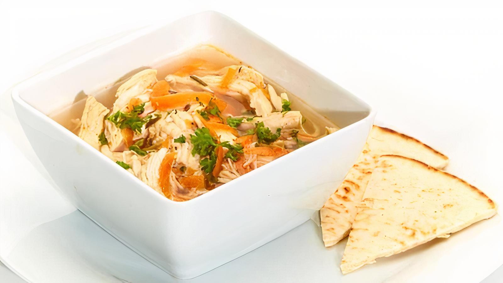 Order Greek Lemon Chicken Soup food online from Taziki Cafe store, Tuscaloosa on bringmethat.com