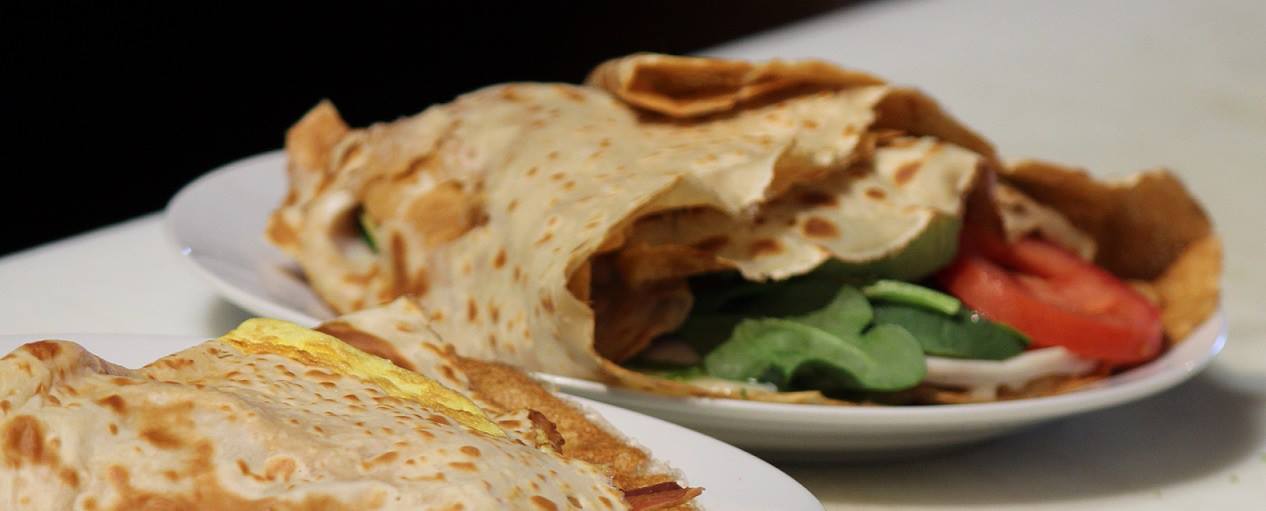 Order Tomato, Baby Spinach and Cheese Crepe food online from Cupz N' Crepes store, Phoenix on bringmethat.com