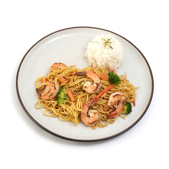 Order Shrimp Butter Garlic Noodles food online from Yogis Grill store, Tempe on bringmethat.com