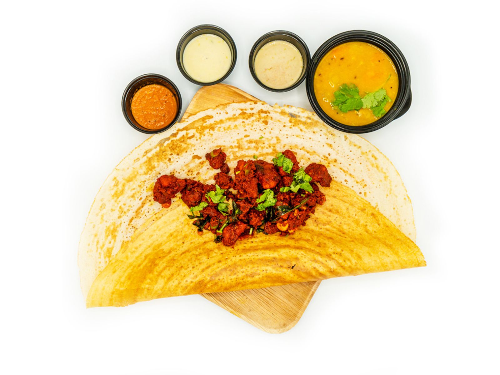 Order Chicken 65 Dosa food online from Desi Bites store, Omaha on bringmethat.com