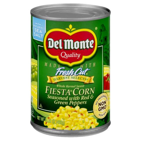 Order Del Monte Whole Kernel Fiesta Corn Seasoned with Peppers 15.25oz food online from Everyday Needs by Gopuff store, Newark on bringmethat.com